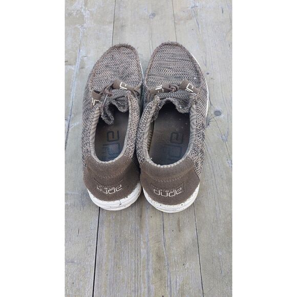 Hey Dude Wally Sox Men’s Size 8 Brown Knit Slip-On Shoes Lightweight Loafers - Picture 4 of 5